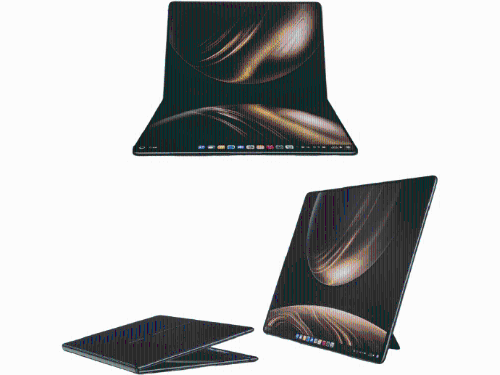 全球首款鸿蒙折叠屏电脑华为 MateBook Fold。 微博3
